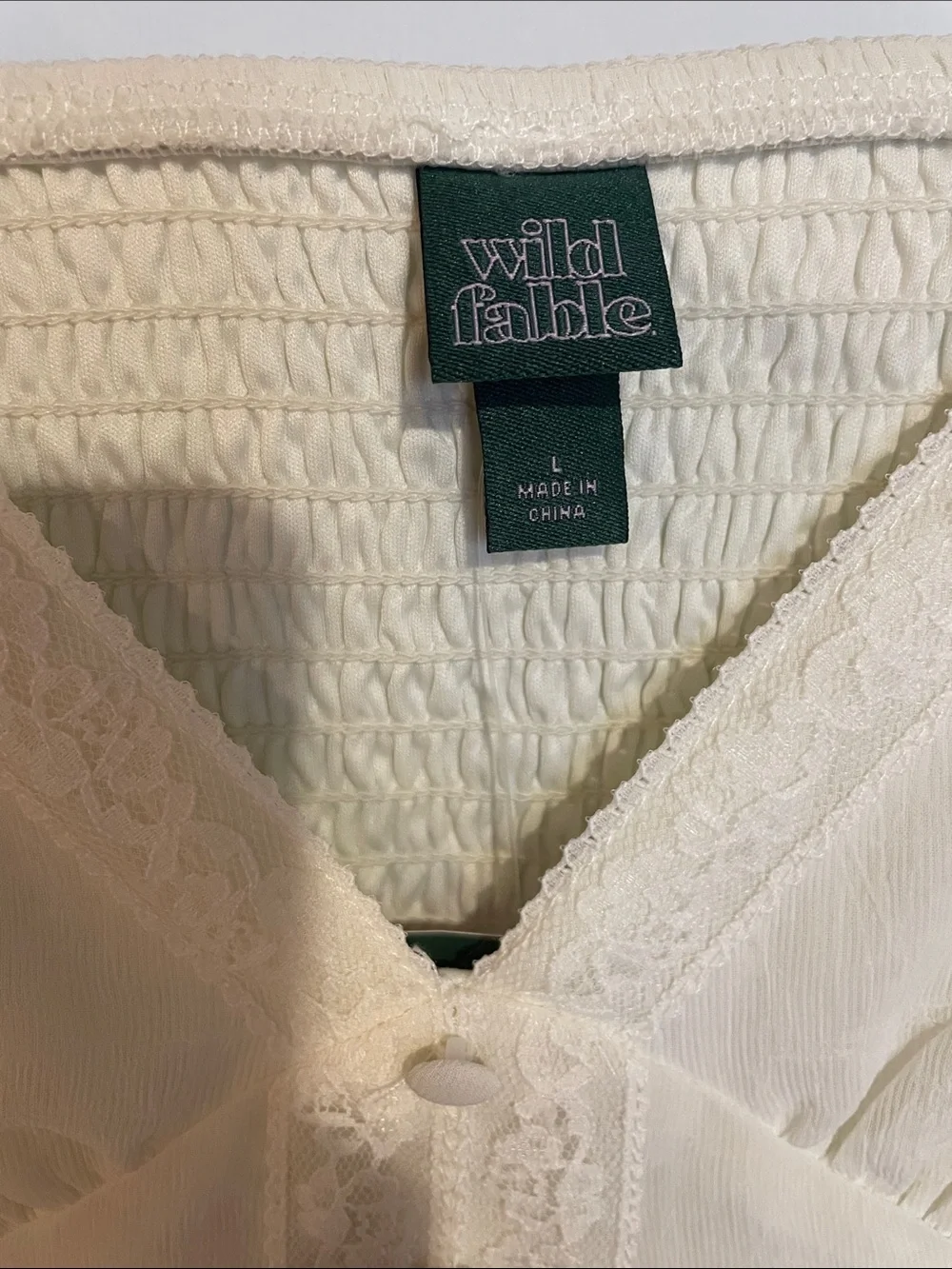 wild fable Cream Spaghetti-Strap Babydoll Camisole NWT